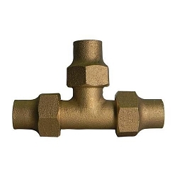A.Y. McDonald 5120-145, 74760 3/4 Tee, 3/4 in Nominal, Flare End Style, Brass, Domestic