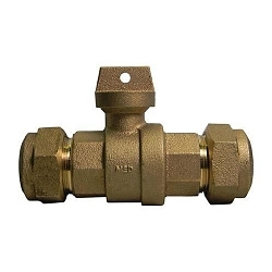 A.Y. McDonald 5182-052 Ball Curb Stop, 1 in, Q CTS Compression, EPDM Softgoods