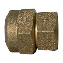 A.Y. McDonald 5182-063, 74754Q 1 Octagonal Straight Adapter, 1 in Nominal, Q CTS McQuik Compression x FNPT End Style, Brass