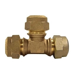 A.Y. McDonald 5182-066, 74760Q Tube Tee, 1 in Nominal, Q CTS McQuik Compression End Style, Brass, Domestic
