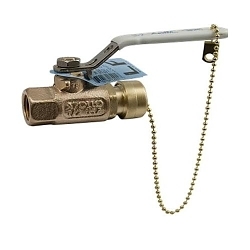 3/4" IP X 3/4" H SS BALL AND STEM W/ CAP & CHAIN