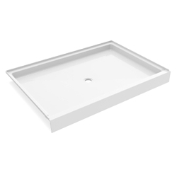 Florestone™ Saflor® 5434-1 Single Threshold Recess Shower Receptor, White, 34 in W x 4-3/4 in D