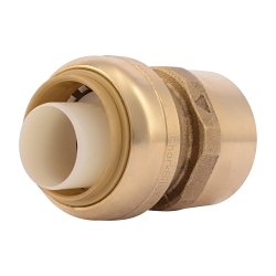 Sharkbite® U094LF Straight Connector, 1 in Nominal, FNPT End Style, Brass, Import