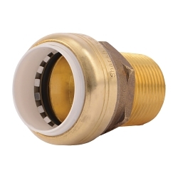 Sharkbite® UIP140 Male Adapter, 1 in Nominal, PVC x MNPT End Style, Brass, Import