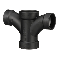 2" x 2" x 1-1/2" x 1-1/2" ABS Fixture Tee