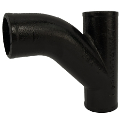 Charlotte NH 00022 0600 Combination Wye, Fitting/Connector: Wye, 1-1/2 in Nominal, Spigot End Style, Cast Iron, Black, Domestic