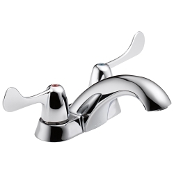 DELTA® 2529LF-LGHGMHDF Centerset Lavatory Faucet, HDF®, Polished Chrome, 2 Handles, 0.5 gpm Flow Rate