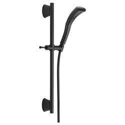 DELTA® 51579-BL Universal 1-Setting Hand Shower, 1.75 gpm, 82 in L Hose, Matte Black, Import
