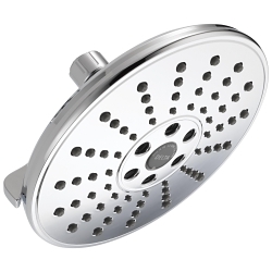 DELTA® 52688-PR Universal Showerhead With H2Okinetic® Technology and Touch-Clean® Technology, 1.75 gpm Max Flow, 3 Sprays, 7-11/16 in Dia x 3-7/16 in H Head, Import