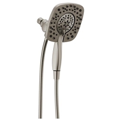 DELTA® 58498-SS In2ition® 2-in-1 Shower Head and Hand Shower Combo, 1.75 gpm Flow Rate, 60 to 82 in L Hose, Brilliance® Stainless Steel, Import