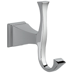 DELTA® 75135 Dryden™ Robe Hook, 2 Hooks, 1-3/4 in OAW x 4-11/16 in OAD x 5 in OAH, Import