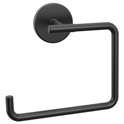 DELTA® 759460-BL Trinsic® Towel Ring, 6-13/32 in L Bar, 2 in OAD x 5-11/16 in OAH, Matte Black, Import