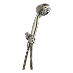 DELTA® 54434-SS20-PK Classic Shower Mount Hand Shower, 8 in Dia 5 Shower Head, 2 gpm Flow Rate, 60 in L Hose, 1/2 in Connection, Stainless Steel