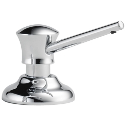 DELTA® RP1002 Classic Soap/Lotion Dispenser, Polished Chrome, 13 oz Capacity, Deck Mount, Metal, Import