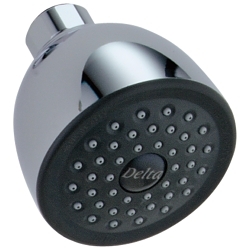 DELTA® RP28599 Shower Head, Push-Clean, 2 gpm Minimum, 1 Sprays, Wall Mount, 2 x 2-1/2 in Head, Import