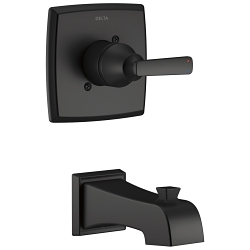 DELTA® T14164-BL Monitor® 14 Ashlyn® Tub Trim Only, 1.75 gpm Flow Rate, Matte Black, 1 Handles, Commercial