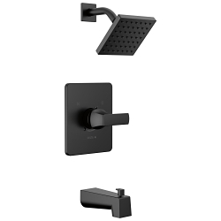 DELTA® T14437-BL 14 Series Rough-In Tub and Shower, 1.75 gpm Shower, Matte Black