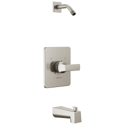 DELTA® T14437-SSLHD 14 Series Standard Tub and Shower, 1.75 gpm Shower, Stainless
