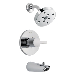 DELTA® T14461 Monitor® 14 Tub and Shower Faucet Trim, 1.75 gpm Shower, Polished Chrome