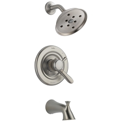 DELTA® T17438-SSH2O Monitor® 17 Tub and Shower Trim, 1.75 gpm Shower, Stainless Steel