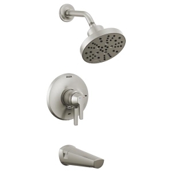 DELTA® T17472-SS-PR Monitor® 17 Series Tub and Shower Trim With H2Okinetic® Technology, 6.2 gpm Valve, 1.75 gpm Shower, Lumicoat™ Stainless