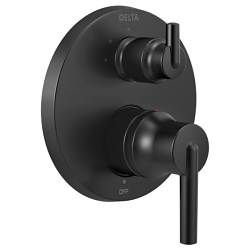 DELTA® T24859-BL Monitor® 14 Contemporary Valve Trim With 3-Setting Integrated Diverter, Matte Black