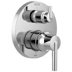 DELTA® T24859 Monitor® 14 3-Setting Contemporary Valve Trim, Polished Chrome