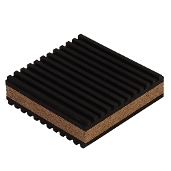 Diversitech MP-3C Anti-Vibration Pad, 3 in L x 3 in W x 7/8 in D, Cork/Rubber