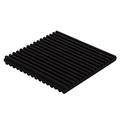 Diversitech MP-4 Anti-Vibration Pad, 4 in L x 4 in W x 3/8 in D, Rubber