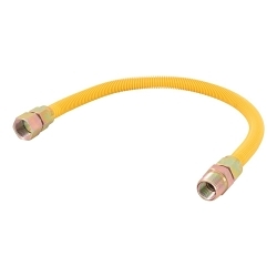 EASTMAN® 30YE555424 Gas Connector, 3/4 x 3/4 in Nominal, FIP x MIP End Style, 150000 Btu/hr Flow Rate, 24 in L, Stainless Steel, Import