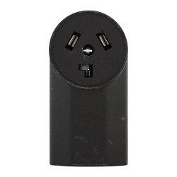 EATON Arrow Hart™ Eaton Wiring Devices 125 Single Straight Blade Receptacle, 125/250 V AC, 30 A, 3 Poles, 3 Wires, Black