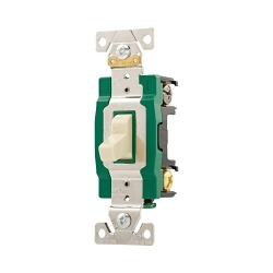 EATON Arrow Hart® 3032V Automatic Grounding Toggle Switch, 120/277 V AC, 30 A, 1 hp Power Rating