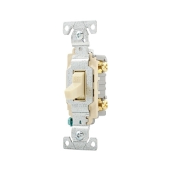 EATON Arrow Hart CS220V Heavy Duty Specification Grade AC Toggle Switch, 120/277 V, 20 A, 1/2 hp Power Rating