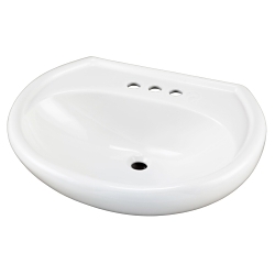 Gerber® G0012514 Maxwell® Lavatory Sink With Consealed Front Overflow, 4 in Faucet Hole Spacing, Wall Mount, White, Import