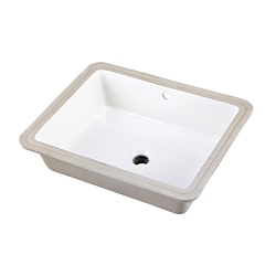 Gerber® G0012791 Wicker Park™ Undercounter Bathroom Sink, Rectangular Shape, 19-5/8 in W x 15-1/2 in D x 6-3/4 in H, Vitreous China, White, Import