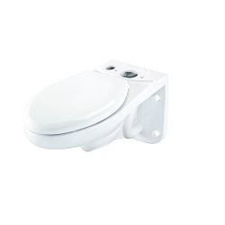Gerber® G0021970 Maxwell® ErgoHeight™ Back Outlet Toilet Bowl, White, Elongated Shape, 4 in Rough-In, 15-3/4 in H Rim