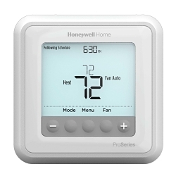 Honeywell Home Tradeline® TH6210U2001/U 6000 Thermostat, Programmable Thermostat, 40 to 90 deg F Heat/50 to 99 deg F Cool Control, 1 deg F Differential, Relay Switch, RC, R, C, W, W2, O/B, Y, G, K, L/A, E Terminal, Import