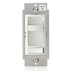 Leviton SureSlide Decora Electro Mechanical Preset Universal Slide Dimmer, 120 VAC, 600/150 W, 1 P, 3 Way, White