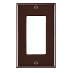 Decora Single-Gang Plate - Brown