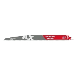 Milwaukee® SAWZALL® AX™ 48-00-5527 Reciprocating Saw Blade, 12 in L x 1 in W, 5 TPI, Carbide Body