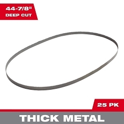 Milwaukee® 48-39-0505 Deep Cut Thick Metal Portable Band Saw Blade, 44-7/8 in L, 1/2 in W x 0.02 in THK, 10 TPI, Bi-Metal Body