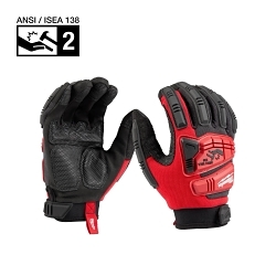 Milwaukee® 48-73-8552 Impact Wrecking Gloves, Work, Reinforced Style, Synthetic Leather Palm, Polyester