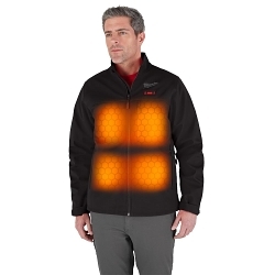 Milwaukee® M100B-21M M12™ Cordless Jacket Kit, Black, Polyester, 40 in Chest, Resists: Water
