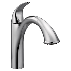 Moen® 7545C Kitchen Faucet, Camerist®, 1.5 gpm Flow Rate, 120 deg Spout, Polished Chrome, 1 Handle, 1/3 Faucet Holes, Domestic