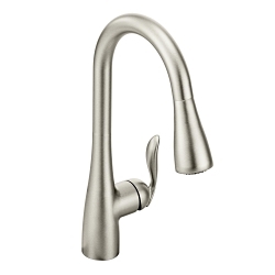 Moen® 7594SRS Arbor® Kitchen Faucet, 1.5 gpm Flow Rate, Spot Resist® Stainless Steel, 1 Handles, 1/3 Faucet Holes, Function: Traditional, Import