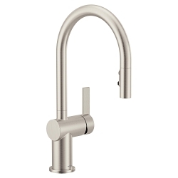 Moen® 7622SRS 7622 Cia™ Pulldown Kitchen Faucet, 1.5 gpm Flow Rate, Spot Resist Stainless, 1 Handles, 1 or 3 Faucet Holes, Domestic, Residential