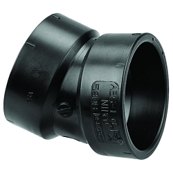 1-1/2" ABS 22-1/2 Elbow (02899)