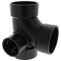 3" ABS Sanitary Tee with 2" Rh Inlet (02796)