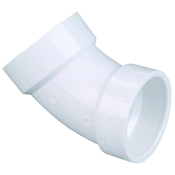 NIBCO® K042850 4806 DWV Bend, 8 in Nominal, Hub End Style, SCH 40/STD, PVC, Domestic
