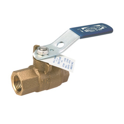 NIBCO® NL95H06 T-585-70-66 2-Piece Ball Valve, 1/2 in Nominal, FNPT End Style, Bronze Body, Full Port, PTFE Softgoods, Domestic